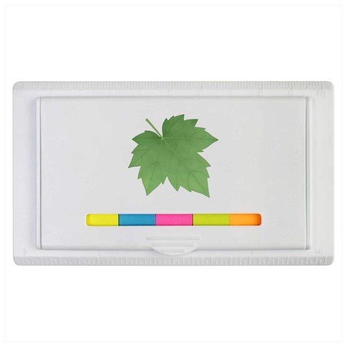 Maple leaf sticky note - leaf', ruler