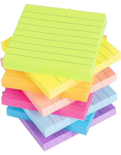 Sticky lined post notes - sticky,