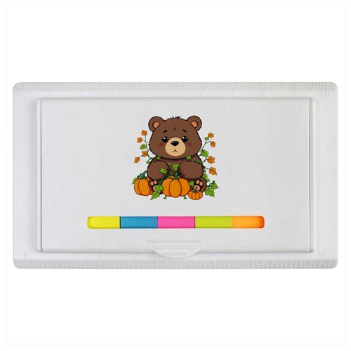 Autumn bear sticky note - bear',