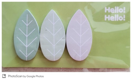 Korean mini leaf memo pad - leaf,